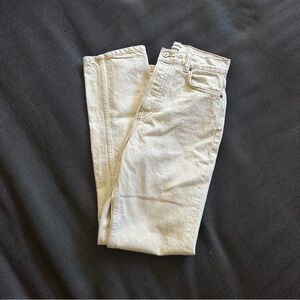 Reformation Cynthia High Rise Straight Jeans in Bone